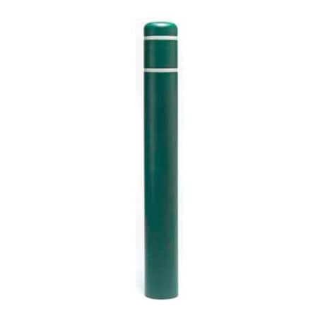 Post Guard Post Guard  Bollard Cover, 7" Dia. x 52"H, Green W/ White Tape,  7X52GNW